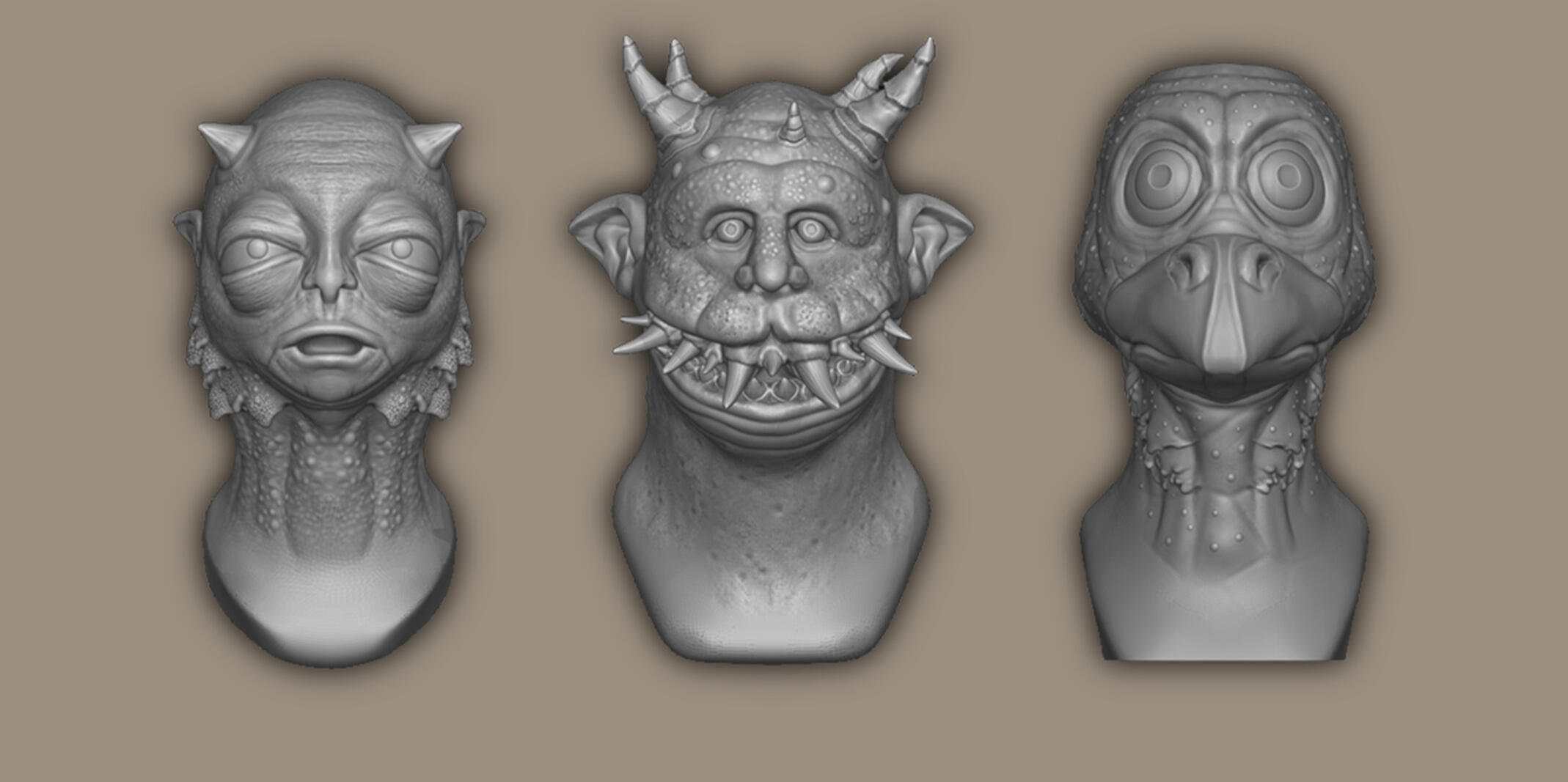 ZBrush Creature Busts